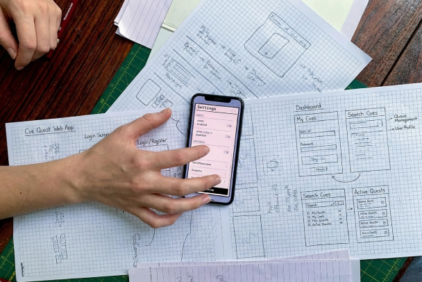 Picture of team working on ux design